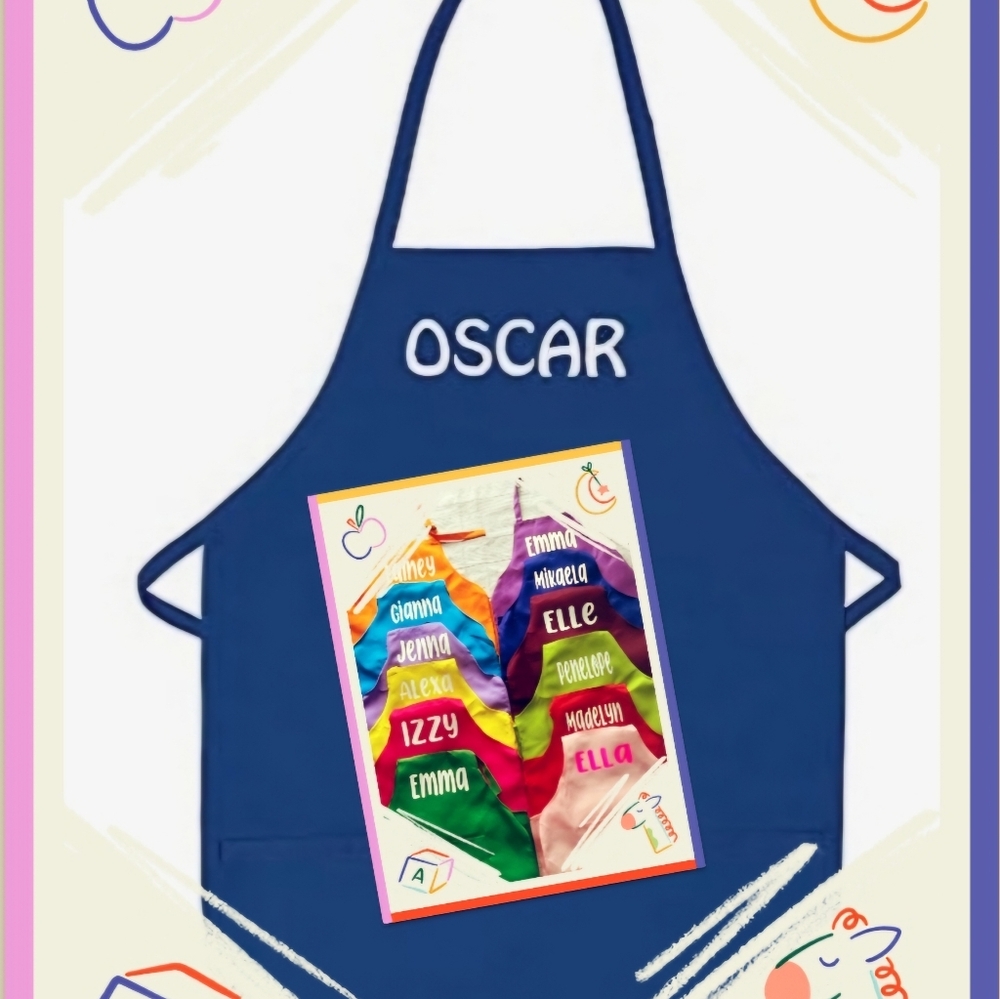 Back to school smocks/custom personalized name & date
